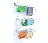 foxydry Tower Vertical Retractable Clothes Airer for Indoor and Outdoor Use (100, Grey)