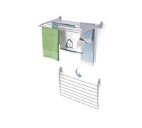 foxydry Wall-Mounted Clothes Drying Rack, Fold, Foldable Aluminum Design - Ideal for Indoor and Outdoor Use. Dimensions: 82x50x50 cm