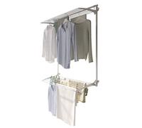 Foxydry Wall Plus 108 Cm Grey, Wall-Mounted Laundry Rack, Space-Saving Wall Dryer, Adjustable Height