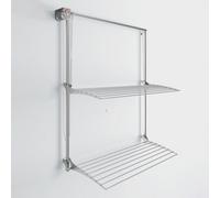 Foxydry Wall Plus 88 Cm Grey, Wall-Mounted Clothes Airer, Vertical Clothes Drying Rack, Extra Drying Space