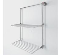 Foxydry Wall Plus 88 Cm Grey, Wall-Mounted Clothes Airer, Vertical Clothes Drying Rack, Right-Hand Clutch