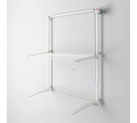 Foxydry Wall Plus 88 Cm White, Wall-Mounted Clothes Airer, Vertical Clothes Drying Rack, Right-Hand Clutch