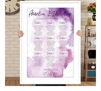 FoxyFox Eucalyptus Wedding Table Plan | Table Plan Cards | Personalised Seating Chart | Welcome Sign | Editable Wedding Decor | Printable Signage (Print A1)