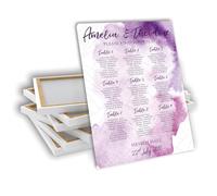 FoxyFox Ultra Violet Wedding Seating Chart | Summer Wedding | Purple and Blush seating Wedding Charts | Wedding Welcome Sign | Lavender Seating Chart (A1 Canvas)