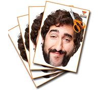 FoxyPrinting 5 x Best Personalised Face Masks | Ready To Wear or DIY| One Size fits All | Ultra Realistic Masks - Funny Hen Night, Stag do Party Accessory.