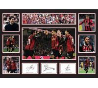 FoxyPrinting AFC Bournemouth Team Poster 2026 - Wall Art Featuring Marcus Tavernier, Justin Kluivert & Eli Junior Kroupi - Football Fan Collectible Poster Gift, A2 Poster Print (594x420mm)