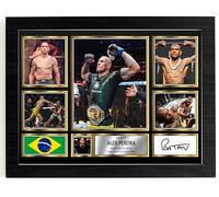 FoxyPrinting Alex Pereira Signed Autograph Photograph Display - Perfect for MMA Fans, A4 Poster + Black Frame