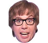 FoxyPrinting Austin Powers Celebrity Cardboard Party Face Mask Fancy Dress