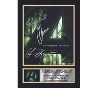 FoxyPrinting Avengers Doomsday Printed Autograph Poster - Superhero Movie Wall Art - Memorabilia Gift for Fans, A4 Poster + Gold Frame