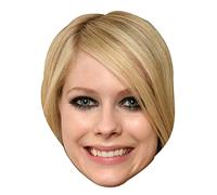 FoxyPrinting AVRIL LAVIGNE JB - Music Star Fancy Dress Cardboard Celebrity Cardboard Party Face Mask Fancy Dress