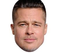 FoxyPrinting Brad Pitt 2018 Celebrity Cardboard Party Face Mask Fancy Dress