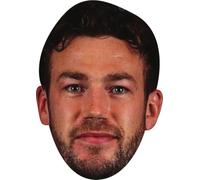 FoxyPrinting Caelan Doris Face Mask - Irish Rugby Player - Celebrity Card Mask for Sports Fans, Match Days, Six Nations Events, Parties, Stag & Hen Nights - Adult Costume Mask, Ready to Wear