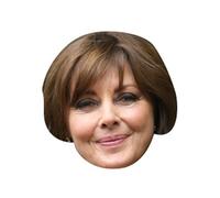 FoxyPrinting Carol Vorderman Celebrity Cardboard Party Face Mask Fancy Dress