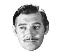 FoxyPrinting Clark Gable Celebrity Cardboard Party Face Mask Fancy Dress