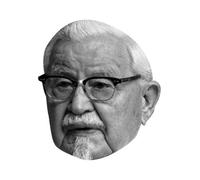 FoxyPrinting Colonel Sanders Celebrity Cardboard Party Face Mask Fancy Dress
