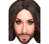 FoxyPrinting Conchita Wurst Eurovision Music celebrity Party Face Fancy Dress