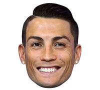 FoxyPrinting CRISTIANO RONALDO JB - Footballer Fancy Dress Cardboard Celebrity Cardboard Party Face Mask Fancy Dress