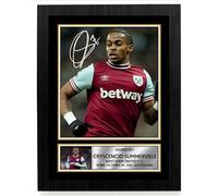 FoxyPrinting Cryscencio Summerville West Ham United Poster Print - Signed Autograph Style Football Wall Art - Framed or Unframed - Gift for Fans, A4 Poster + Gold Frame