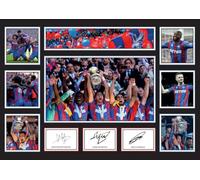 FoxyPrinting Crystal Palace FA Cup Champions 2025 Signed Autograph Style Poster - Special Edition - Celebrate a Historic Win - With Style and Class!, A3 Poster + Gold Frame
