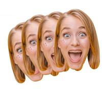 FoxyPrinting Customizable Photo Face Masks DIY Kit - Ideal for Hen Dos, Stag Dos, and Birthday Parties - Personalize Your Celebration with this Fun and Unique Self-Assembly Mask Set, 30 Masks