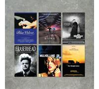 FoxyPrinting David Lynch Movies and Film Poster Print Packs - 6 POSTERS, Size A3