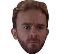 FoxyPrinting david platt Celebrity Cardboard Party Face Mask - Coronation Street Star, Funny Soap Star Party Prop, Fancy Dress Costume Accessory for Hen Do, Stag Do, Birthdays & TV Theme Events