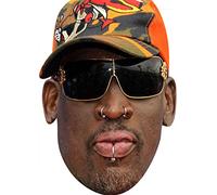 FoxyPrinting Dennis Rodman Sports Celebrity Cardboard Party Face Mask Fancy Dress