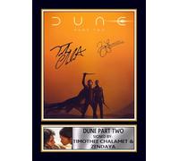 FoxyPrinting Dune Part Two Printed Autograph Poster - Timothée Chalamet & Zendaya Movie Wall Art - Sci-Fi Film Collectible Poster Print, A3 Poster Print (420x297mm)