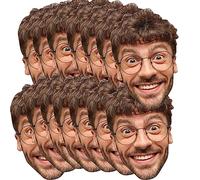 FoxyPrinting Fancy Dress Personalised Face Mask - 10 Pack Personalised Face Masks Choose Your Own Image - Custom Party Hen Do Stag Do Wedding Face Masks - DIY Masks (26)