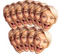 FoxyPrinting Fancy Dress Personalised Face Masks - Elevate Your Event with a 10-50 Pack! Choose Your Image for Custom Party Fun at Hen Dos, Stag Dos, Weddings, and More - DIY Masks