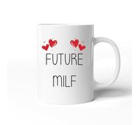 FoxyPrinting Funny Valentine's Day Mug - Message with Red Hearts - Bold Gift for Her - Sarcastic & Flirty Coffee Cup