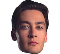 FoxyPrinting George Russel Facemask - F1 Motorsport Celebrity Card Face Mask - Celebrity Mask for Stag Do, Hen Night, Fancy Dress & Costume Parties - Funny Adult Card Mask