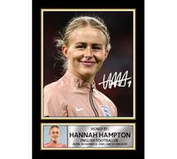 FoxyPrinting Hannah Hampton Poster Print - England Lionesses No.1 Goalkeeper & Chelsea Star - Framed or Unframed - Gift for Women’s Football Fans, A4 Poster + Black Frame