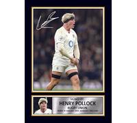FoxyPrinting Henry Pollock England Rugby Printed Autograph Poster - Signed Style Wall Art Print - England Rugby Union Star Gift - Sports Fan Decor, A1 HUGE Poster Print (840x594mm)