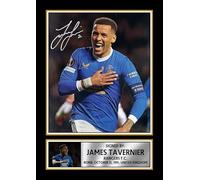 FoxyPrinting James Tavernier Signed Autograph Poster Print - Rangers FC Captain Wall Art - Gift for Football Fans, A3 Poster Print (420x297mm)