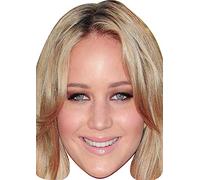 FoxyPrinting Jennifer Lawrence Celebrity Cardboard Party Face Mask Fancy Dress