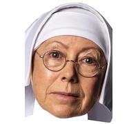 FoxyPrinting Jenny Agutter - Sister Julienne - Call The Midwife Celebrity Face Mask - Fancy Dress Mask for Parties & Events