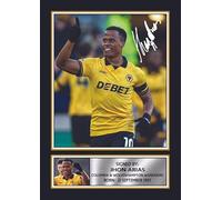 FoxyPrinting Jhon Arias Printed Autograph Poster - Wolverhampton Wanderers & Colombia Football Star Wall Art - Soccer Player Memorabilia Fan Gift, A2 Poster + White Frame