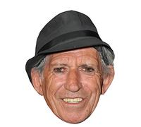 FoxyPrinting KEITH RICHARDS JB - Music Star Fancy Dress Cardboard Celebrity Cardboard Party Face Mask Fancy Dress
