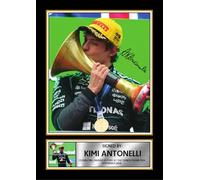 FoxyPrinting Kimi Antonelli Signed Poster - Chinese Grand Prix 2026 Victory Poster - F1 Motorsport Wall Art - Racing Champion Print for Fans, A4 Poster + Black Frame