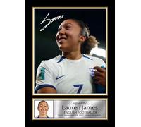 FoxyPrinting Lauren James Poster Print - England Lionesses & Winger - Framed or Unframed - Gift for Women’s Football Fans, A3 Poster Print (420x297mm)
