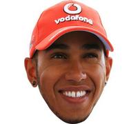 FoxyPrinting Lewis Hamilton 2018b Formula1 Celebrity Cardboard Party Face Mask Fancy Dress