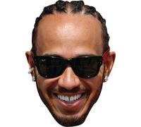 FoxyPrinting Lewis Hamilton Sun Glasses Face Mask - F1 Motorsport Celebrity Face Mask - Formula 1 Racing Driver Funny Mask for Stag Do, Hen Night, Fancy Dress & Costume Parties, Ready to Wear