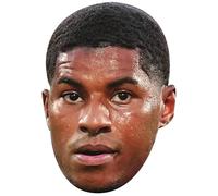 FoxyPrinting Marcus Rashford Face Mask 2026 - England Football Player Celebrity Card Face Mask - Celebrity Mask for Stag Do, Hen Night, Fancy Dress & Costume Parties - Funny Adult Card Mask