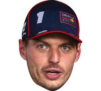 FoxyPrinting Max Verstappen Cap 3 Facemask - F1 Motorsport Celebrity Face Mask - Formula 1 Racing Driver Funny Mask for Stag Do, Hen Night, Fancy Dress & Costume Parties, Ready to Wear