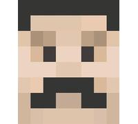 FoxyPrinting Mumbo Jumbo Minecraft Face Mask - Redstone Builder YouTuber Costume Mask for Stag Do, Fancy Dress, Gaming Parties & Minecraft Fans - Adult Card Mask