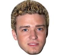 FoxyPrinting Nsync1 Justin Timberlake Celebrity Cardboard Party Face Mask Fancy Dress