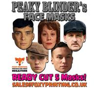 FoxyPrinting Peaky Blinders Celebrity Cardboard Party Face Mask Fancy Dresss PACK Tv Celebrity Cardboard Party Face Mask Fancy Dress