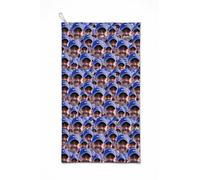 FoxyPrinting Personalised Face Golf Towel with Clip - Your Face All Over Custom Golf Towel - Funny Photo Golf Towel Gift for Golf Bag & Cart