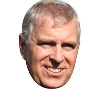 FoxyPrinting Prince Andrew Celebrity Cardboard Party Face Mask Fancy Dress